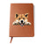 Akita Peeking - Vegan Leather Journal
