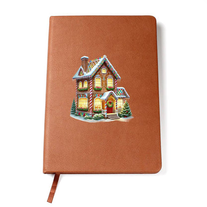 Christmas Gingerbread House 013 - Vegan Leather Journal