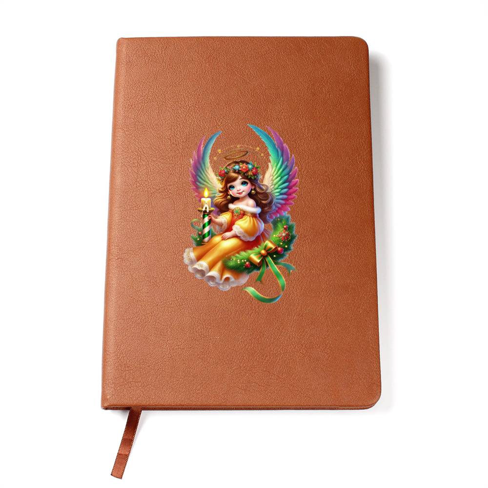 Cute Christmas Angel 025 - Vegan Leather Journal