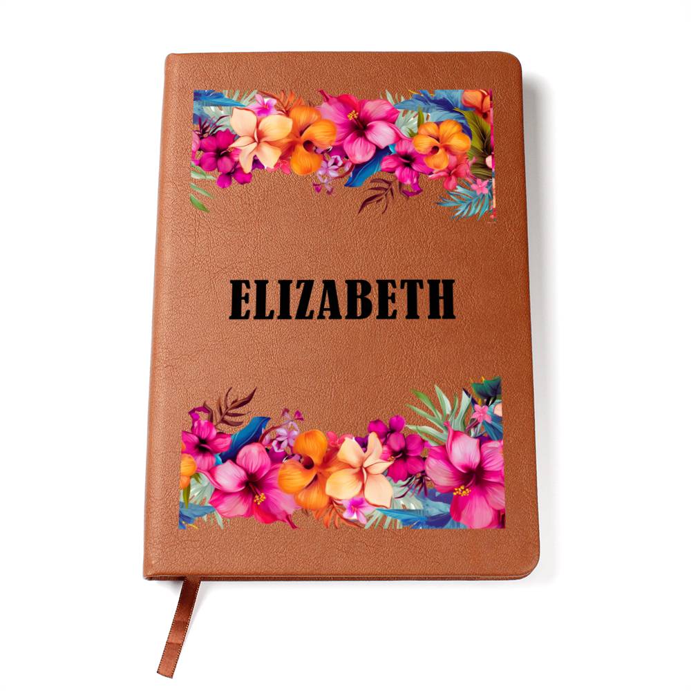 Elizabeth (Tropical Flowers) - Vegan Leather Journal
