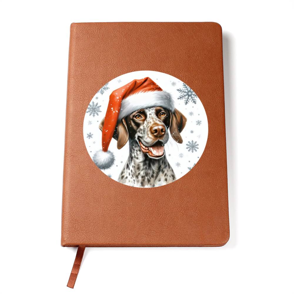 Christmas Dog - Pointer - Vegan Leather Journal