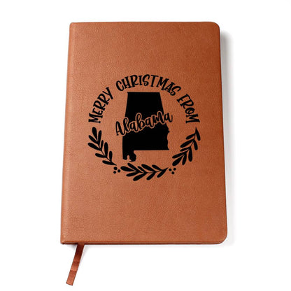 Merry Christmas From Alabama - Vegan Leather Journal
