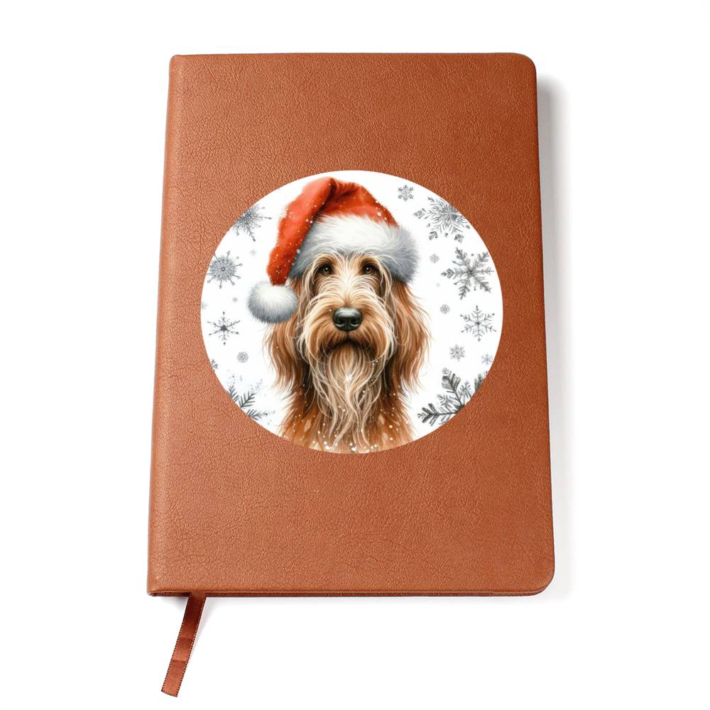 Christmas Dog - Spinone Italiano - Vegan Leather Journal