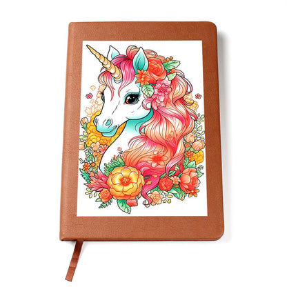 Cute Unicorn 087 - Vegan Leather Journal