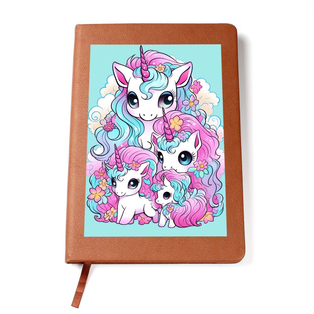 Cute Unicorn 077 - Vegan Leather Journal