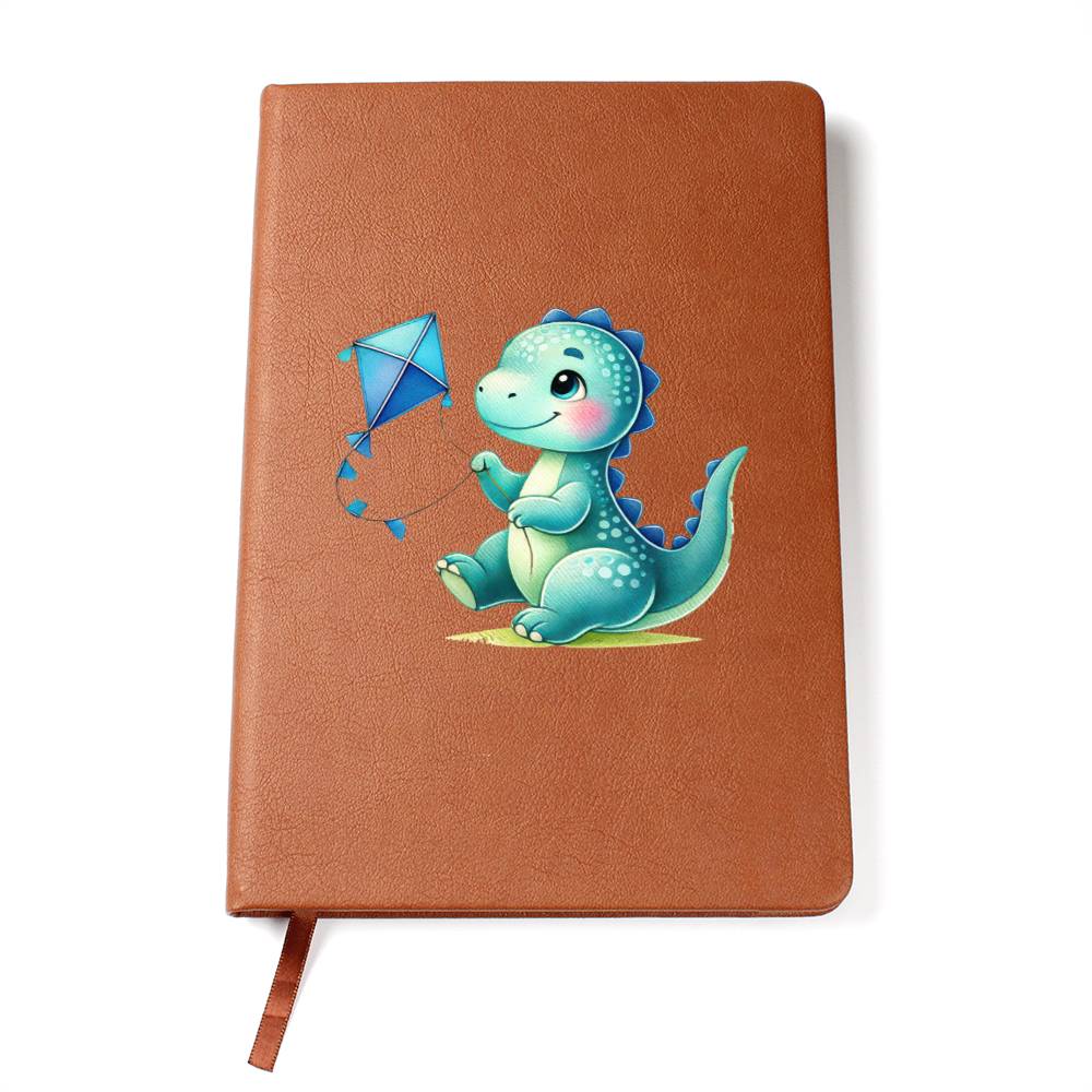 Colorful Baby Dinosaur 033 - Vegan Leather Journal