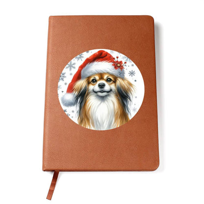 Christmas Dog - Tibetan Spaniel - Vegan Leather Journal