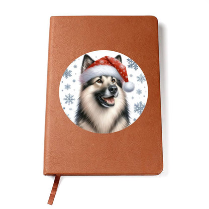 Christmas Dog - Norwegian Elkhound - Vegan Leather Journal