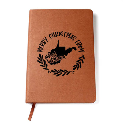 Merry Christmas From West Virginia - Vegan Leather Journal