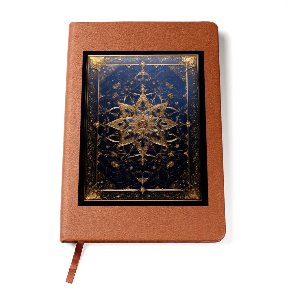 Ornate Gold Cover 023 - Vegan Leather Journal