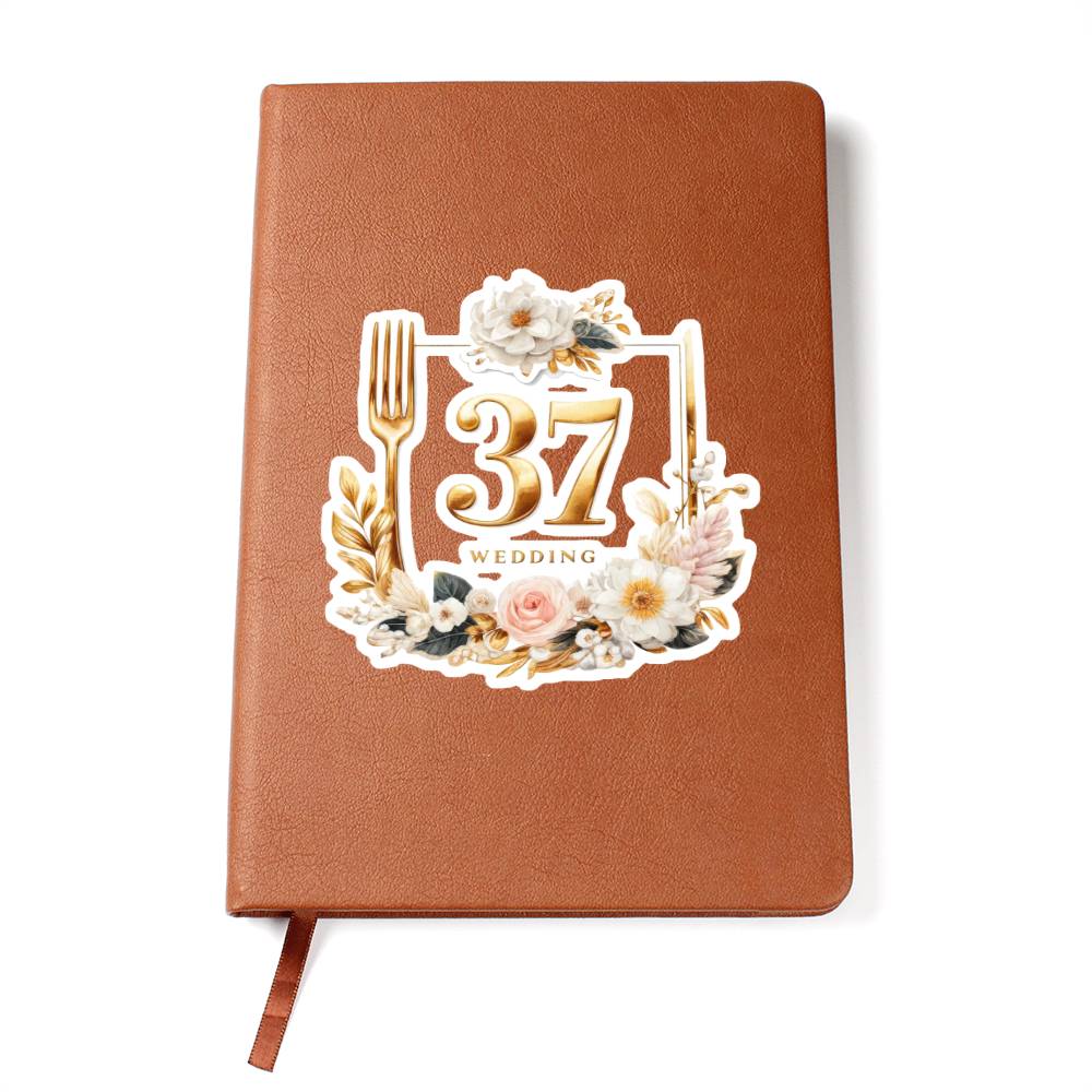 Luxury Wedding Decor Sticker 041 - Vegan Leather Journal