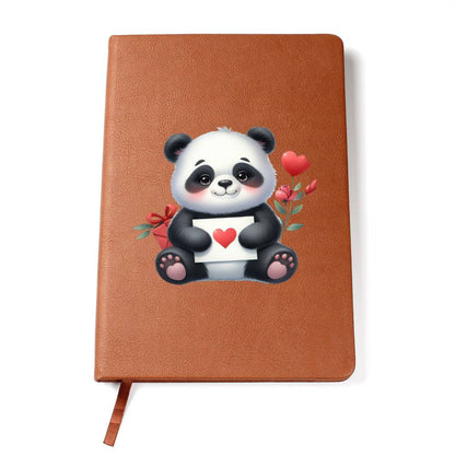 Valentine's Day Panda 010 - Vegan Leather Journal