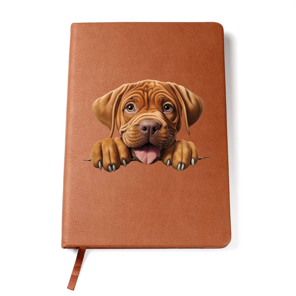 Dogue de Bordeaux Peeking - Vegan Leather Journal