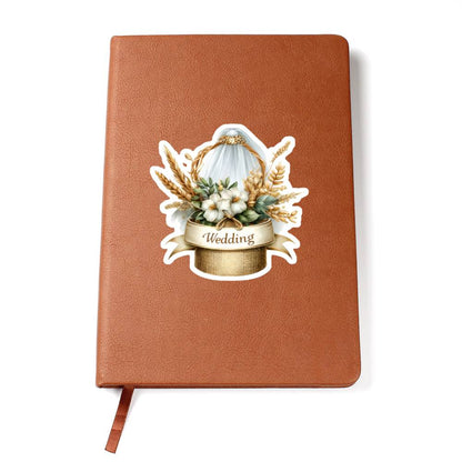 Luxury Wedding Decor Sticker 064 - Vegan Leather Journal