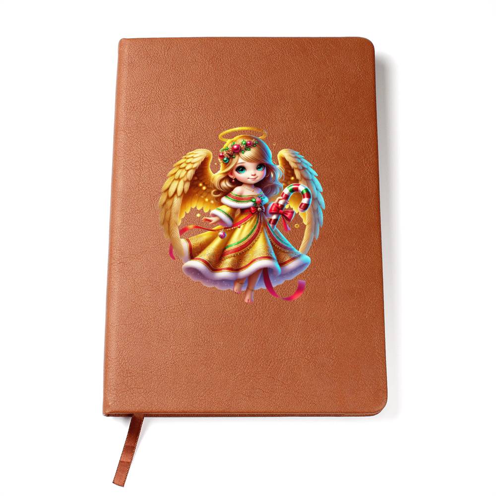Cute Christmas Angel 020 - Vegan Leather Journal