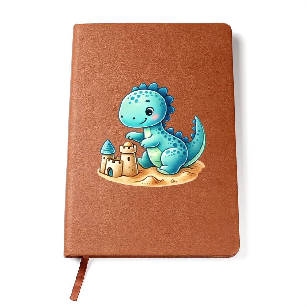 Colorful Baby Dinosaur 041 - Vegan Leather Journal