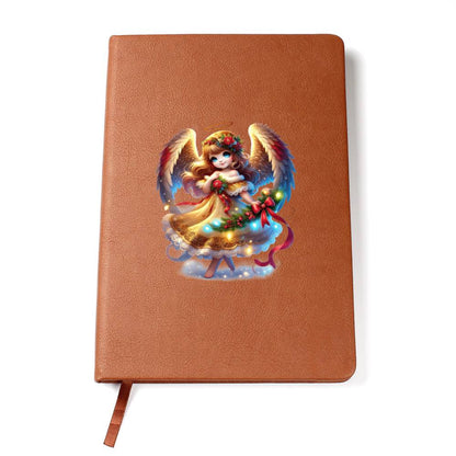 Cute Christmas Angel 008 - Vegan Leather Journal