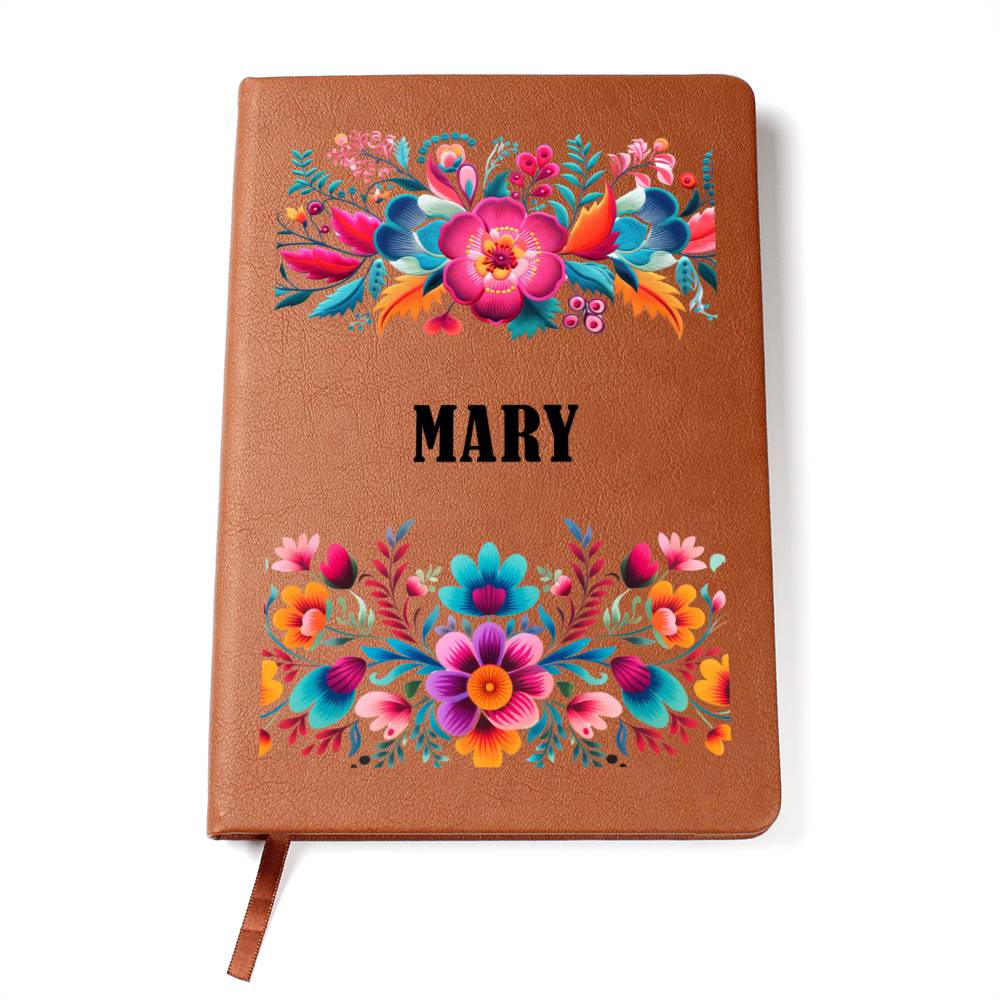 Mary (Mexican Flowers 2) - Vegan Leather Journal