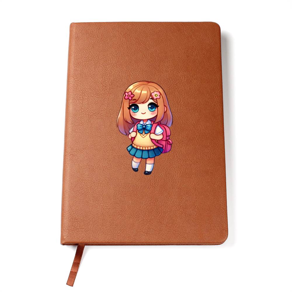 Cute Back to School Sticker 041 - Vegan Leather Journal