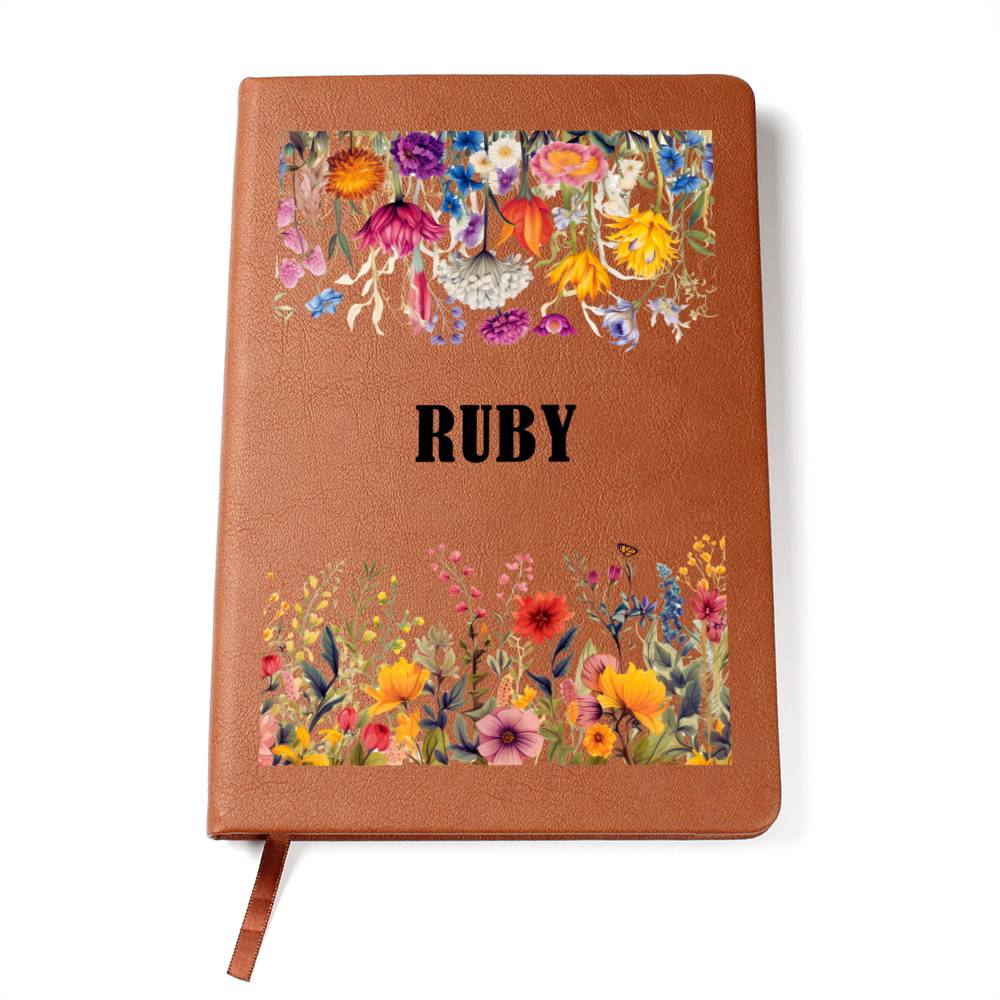 Ruby (Botanical Blooms) - Vegan Leather Journal
