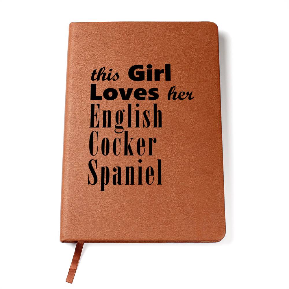 English Cocker Spaniel - Vegan Leather Journal