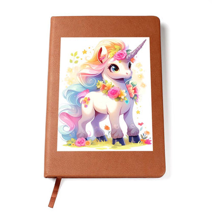 Cute Unicorn 104 - Vegan Leather Journal