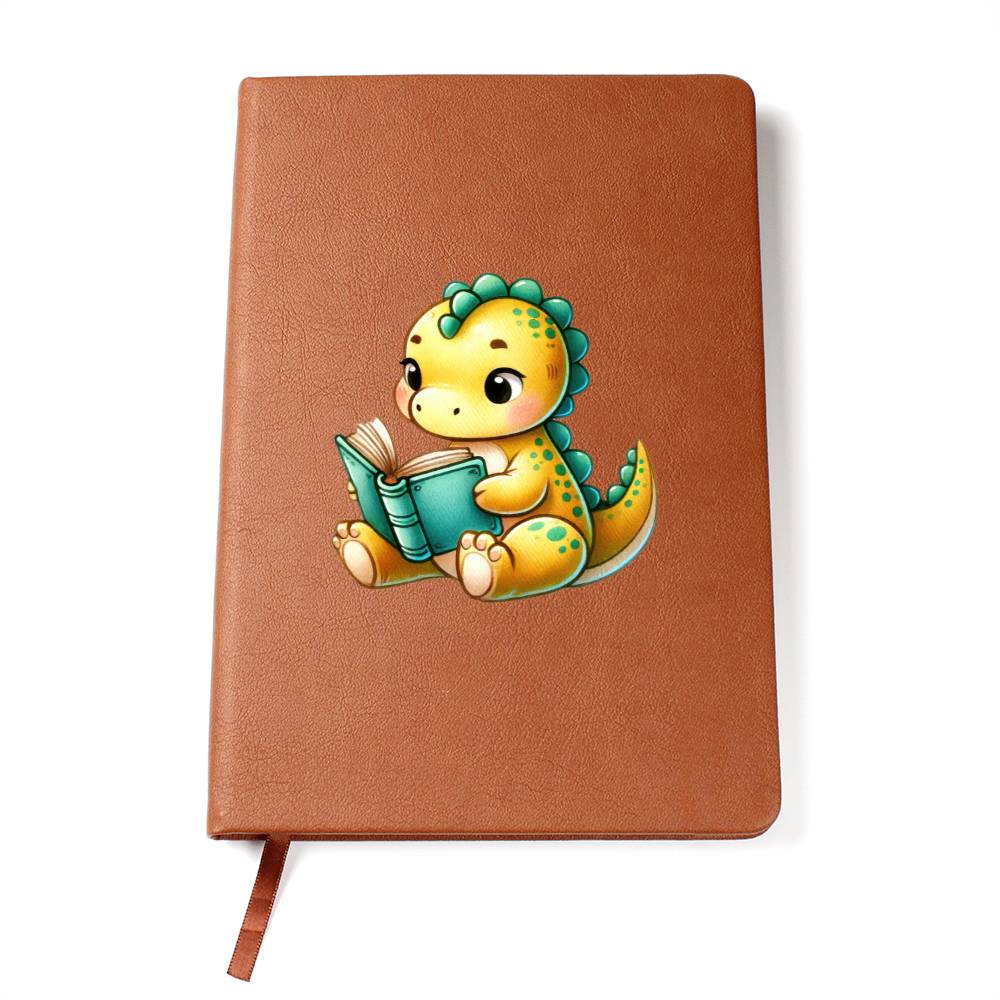 Colorful Baby Dinosaur 084 - Vegan Leather Journal