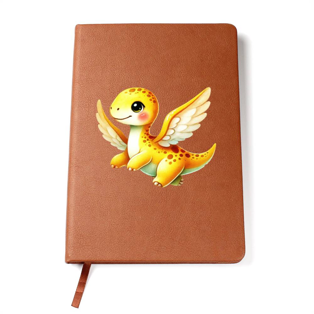 Colorful Baby Dinosaur 079 - Vegan Leather Journal