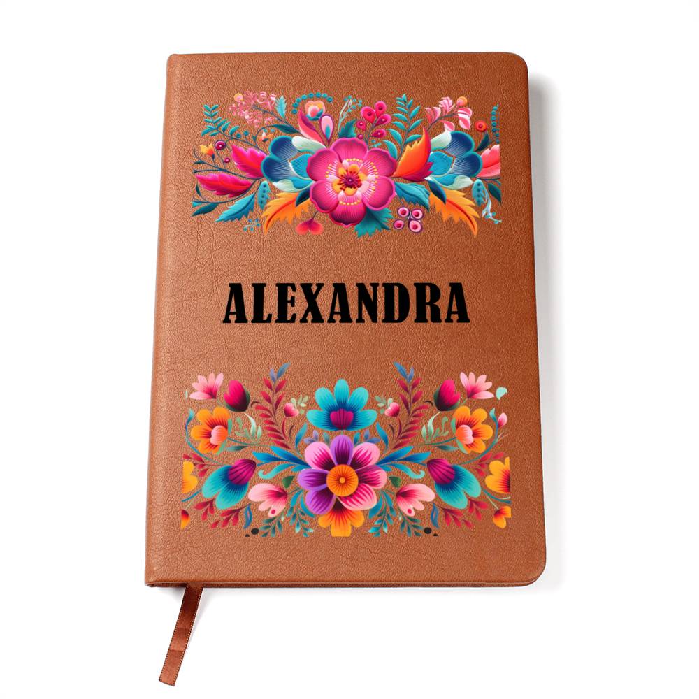 Alexandra (Mexican Flowers 2) - Vegan Leather Journal