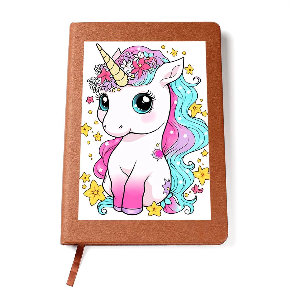 Cute Unicorn 033 - Vegan Leather Journal
