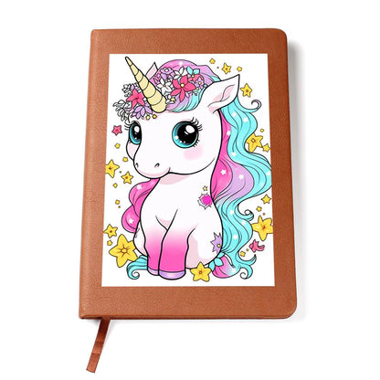 Cute Unicorn 033 - Vegan Leather Journal