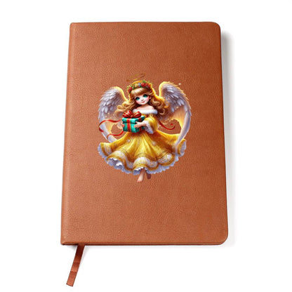 Cute Christmas Angel 024 - Vegan Leather Journal