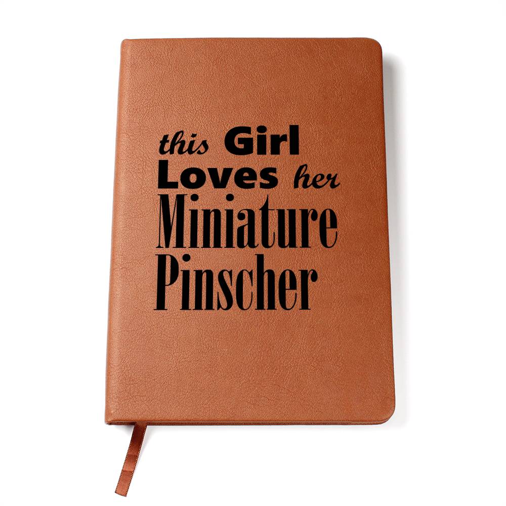 Miniature Pinscher - Vegan Leather Journal