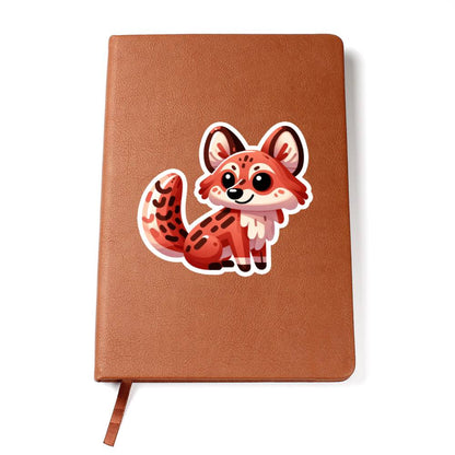Cute Dhole sticker 36 - Vegan Leather Journal