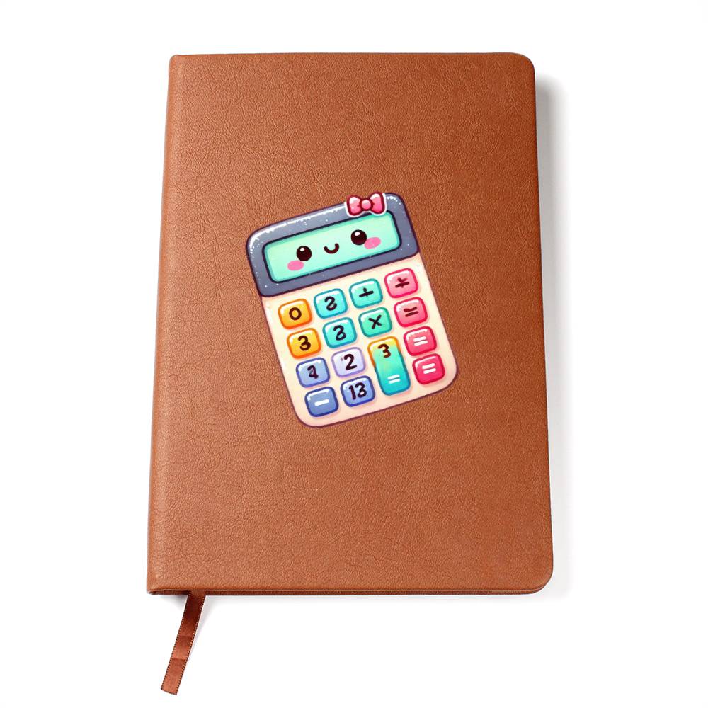 Cute Back to School Sticker 091 - Vegan Leather Journal