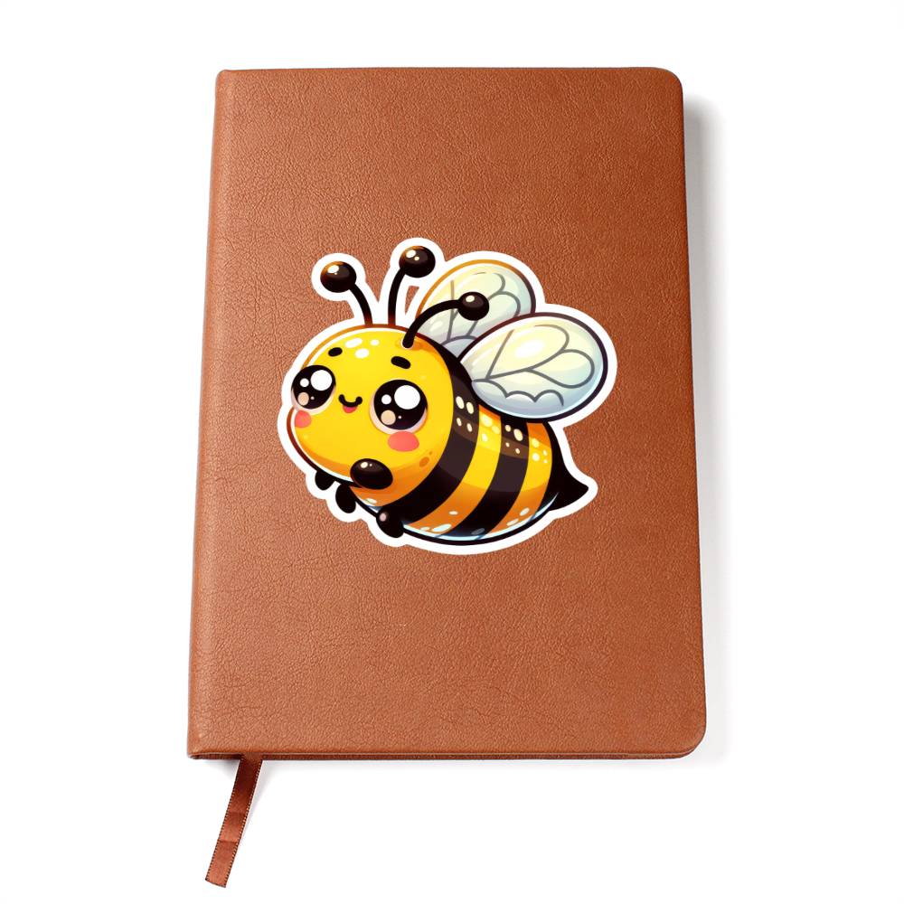 Cute Bee sticker 11 - Vegan Leather Journal