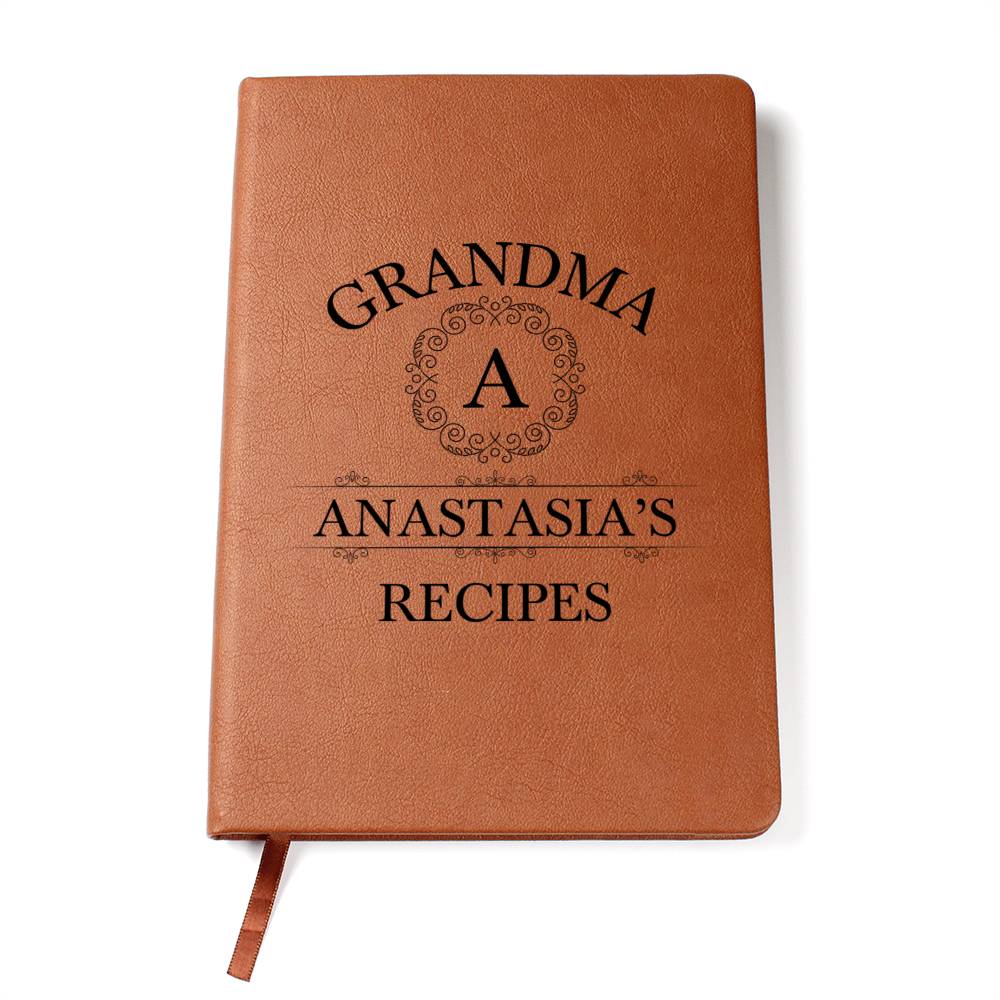 Grandma Anastasia's Recipes - Vegan Leather Journal