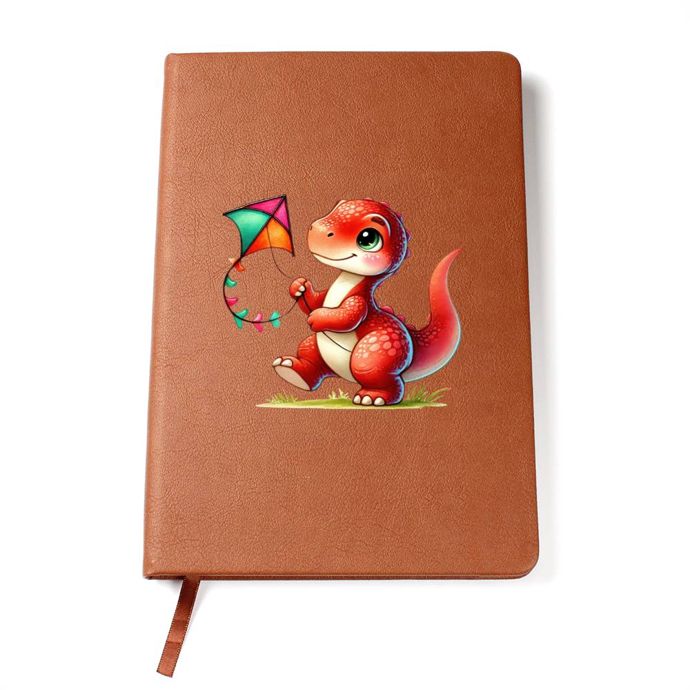 Colorful Baby Dinosaur 047 - Vegan Leather Journal