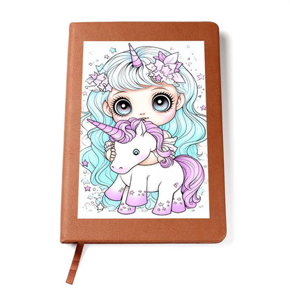 Cute Unicorn 034 - Vegan Leather Journal