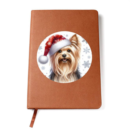Christmas Dog - Silky Terrier - Vegan Leather Journal