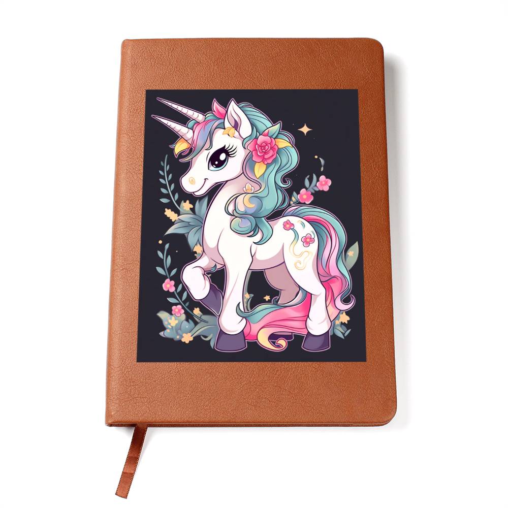 Cute Unicorn 081 - Vegan Leather Journal
