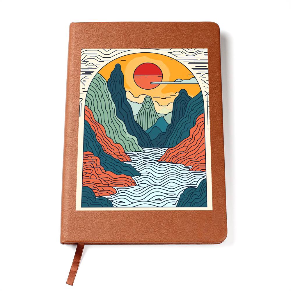 Minimalist BOHO Art 011 - Vegan Leather Journal