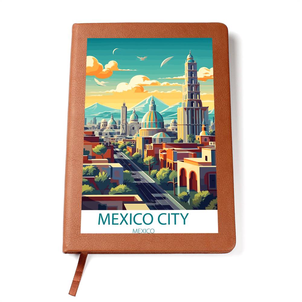 Famous Travel Destinations - Mexico City, Mexico - Vegan Leather Journal