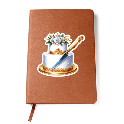 Luxury Wedding Decor Sticker 082 - Vegan Leather Journal