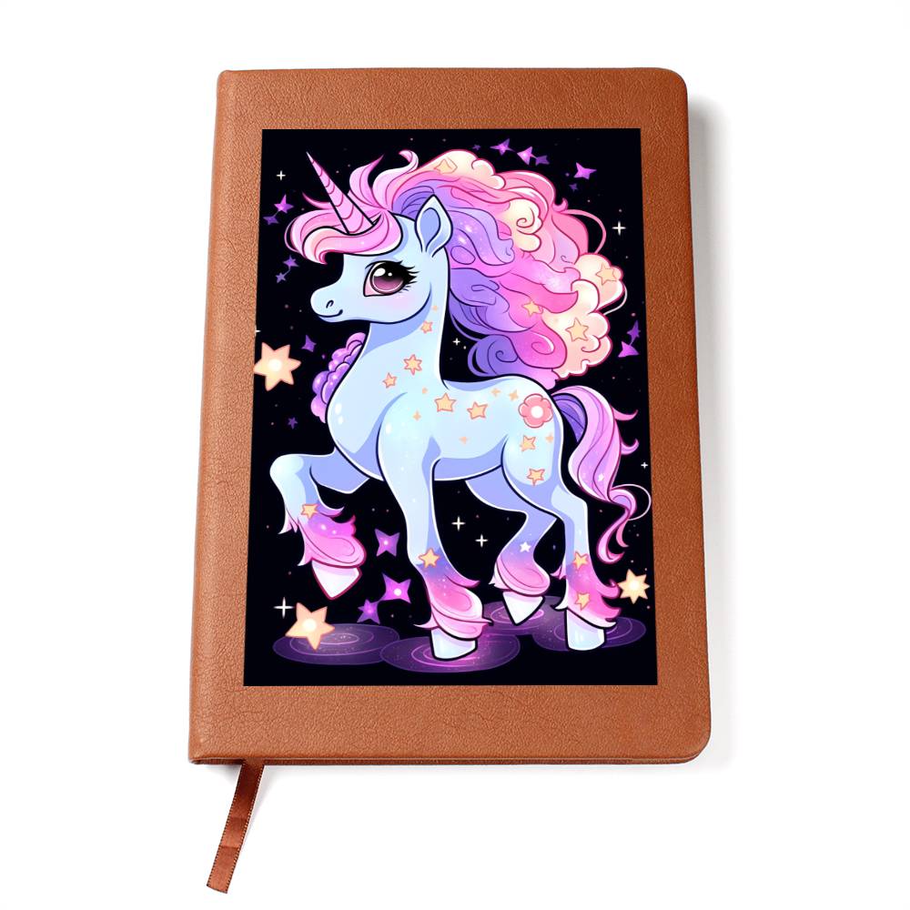 Cute Unicorn 042 - Vegan Leather Journal