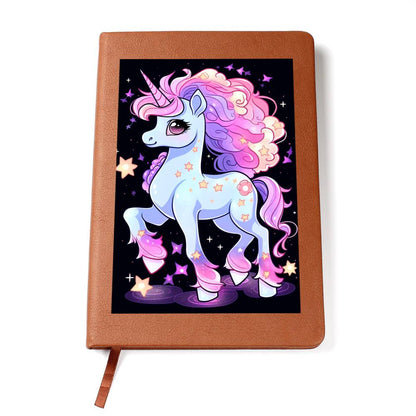 Cute Unicorn 042 - Vegan Leather Journal