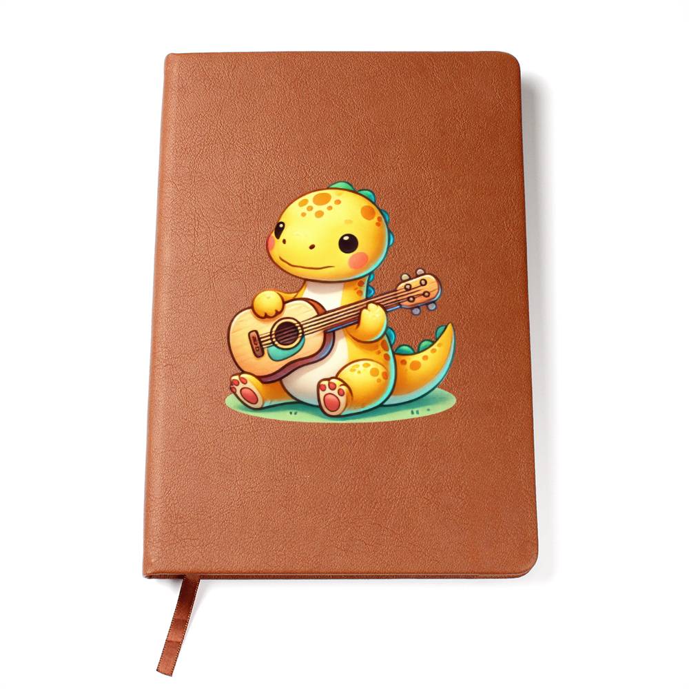 Colorful Baby Dinosaur 075 - Vegan Leather Journal