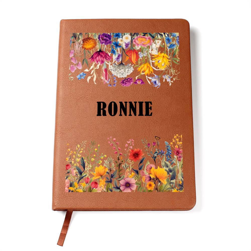 Ronnie (Botanical Blooms) - Vegan Leather Journal