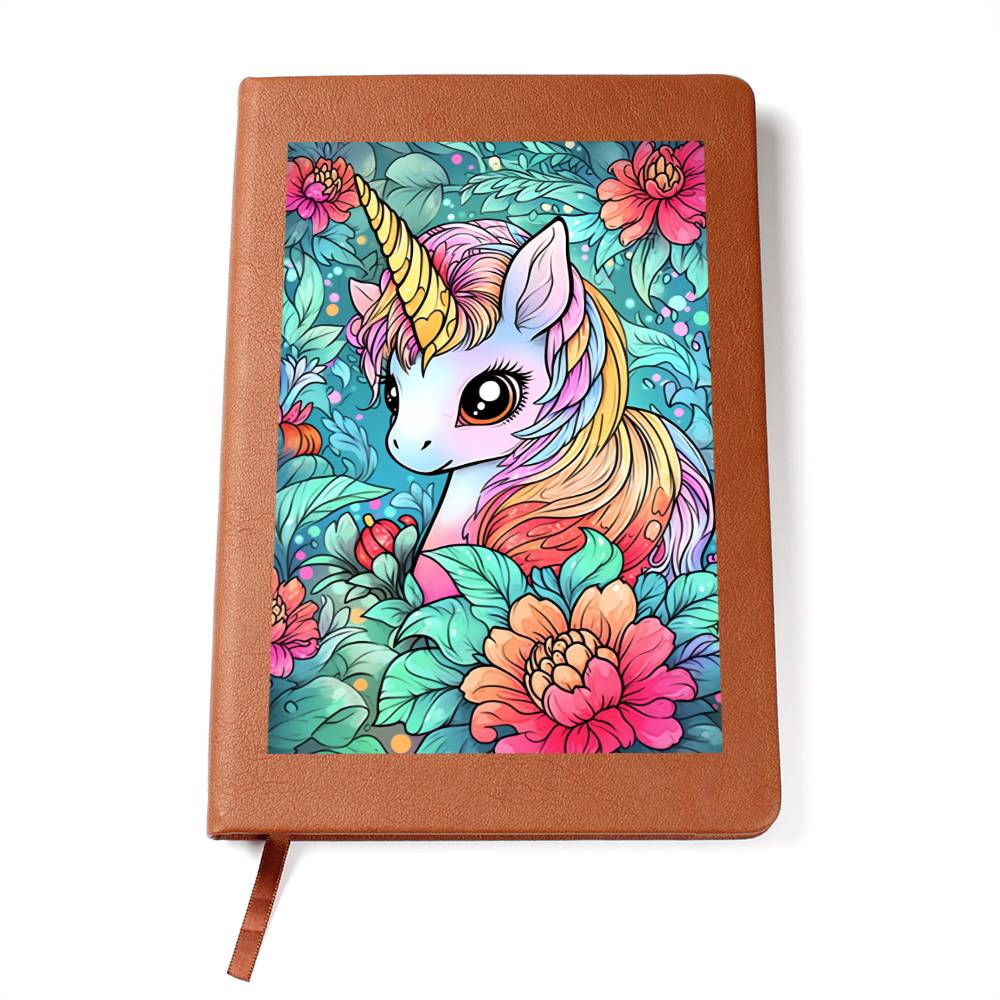 Cute Unicorn 031 - Vegan Leather Journal