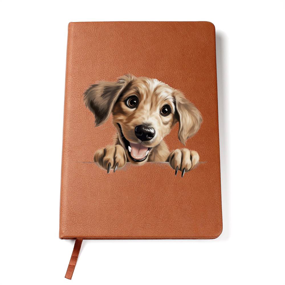 Sloughi Peeking - Vegan Leather Journal